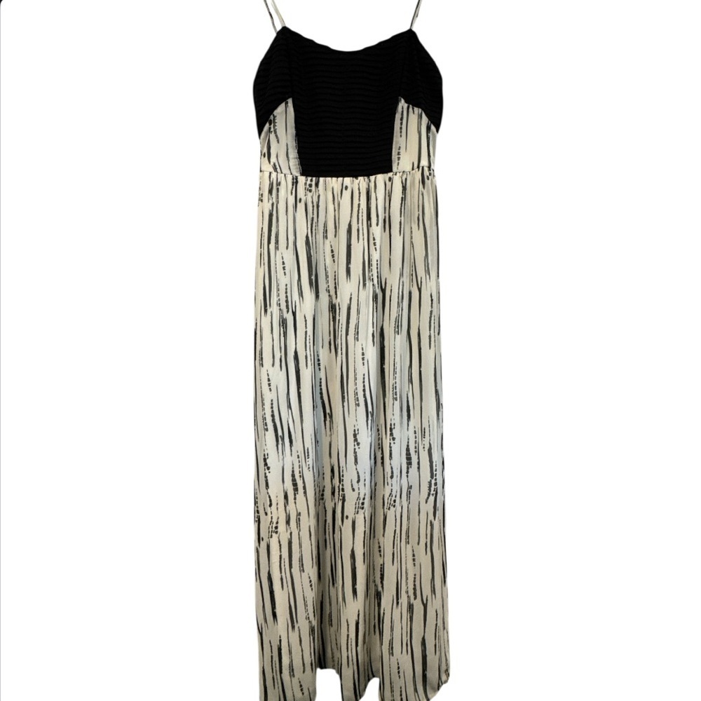 Bar III Black and White Spaghetti Strap Dress Size Large